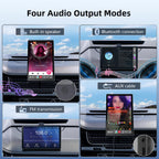 Wireless Carplay Display für Carplay & Android Auto, 9 Zoll Tragbarers Android Auto Display Car Play Bildschirm mit Rückfahrkamera, GPS Navigation, Sprachsteuerung, Bluetooth, Mirror Link, FM, AUX