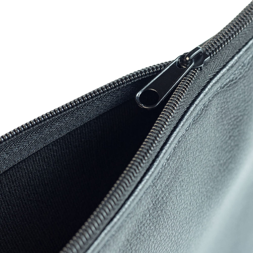10-er Pack effektivo Banktasche mit Reißverschluss und Fenster zur Beschriftung, Kunstleder schwarz passend für Dokumente bis A5