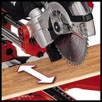 Einhell Zug-Kapp-Gehrungssäge TC-SM 2131/2 Dual (1800 W, max. 62 mm x 310 mm Schnitttiefe/-breite, Ø 210 mm Sägeblatt, beidseitig neigbarer Sägekopf, Zugfunktion, Laser)