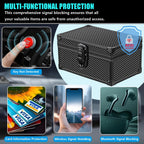 MAZACOO Faraday Box für Autoschlüssel – Keyless Go Diebstahlschutz, RFID Signalblocker gegen Relaisangriffe (Kohlefaser Schwarz)