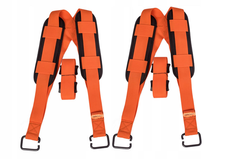 SafeCore Tragegurte Umzug 2 Personen bis 500 kg – Profi Möbeltragegurte mit Schultergurten, 4 m Spannweite, ergonomische Tragehilfe für Möbel und Haushaltsgeräte, rückenschonendes Transportsystem