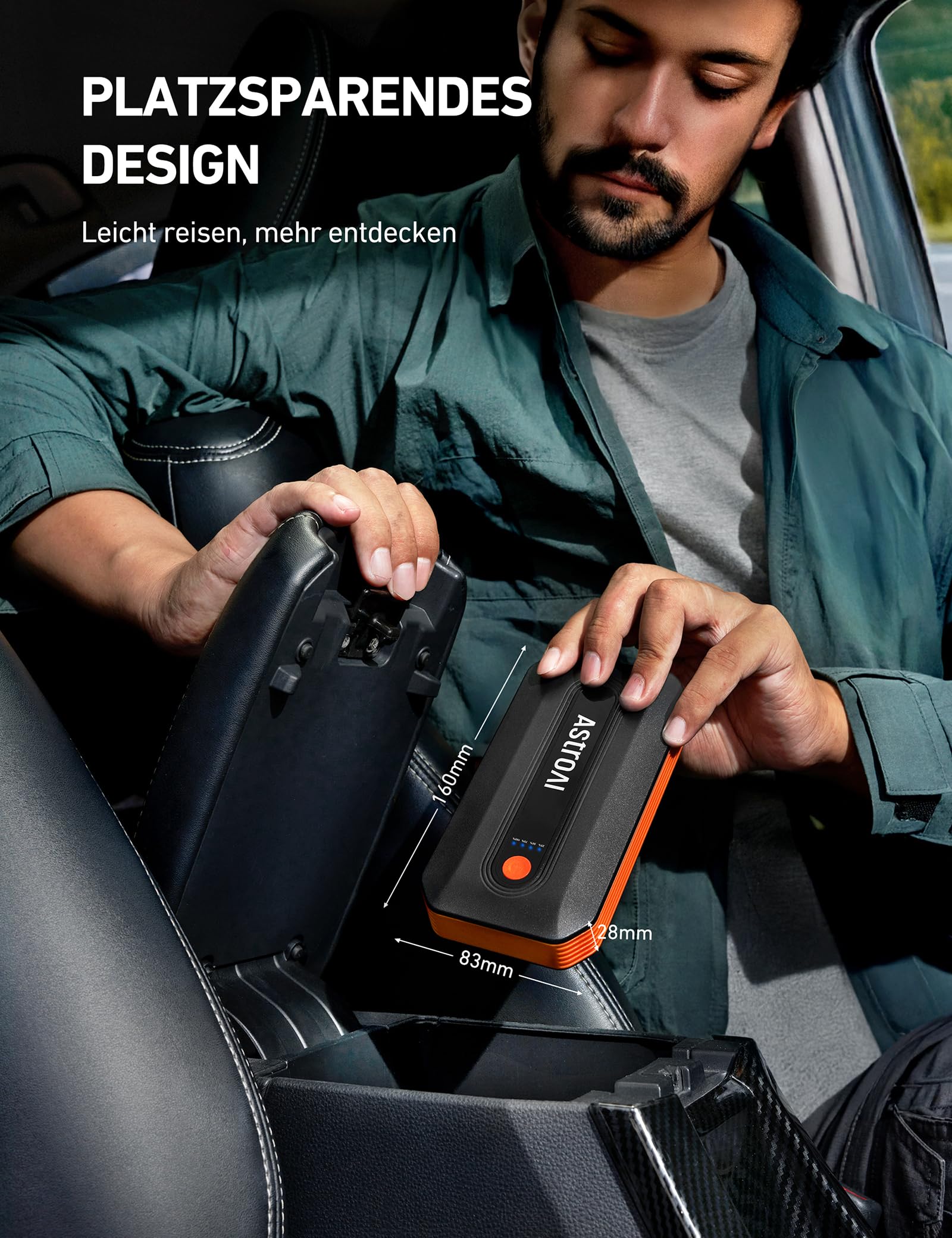 AstroAI B8 StarthilfePowerbank ExtremTemperaturBeständig Für PKW Und Motorrad LEDQC3.0