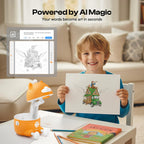 Caydo T3 KI-Zeichenprojektor für Kinder, Zeichenlern-Projektor mit 700+ Aktivitäten, Native 720P HD Bluetooth-Projektor, Kreativ-Lernspielzeug Jungen & Mädchen ab 5+