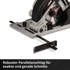 Einhell Akku-Mini-Handkreissäge TE-CS 18/89 Li - Solo Power X-Change (Lithium-Ionen, werkzeuglose Einstellung d. Schnitttiefe, hochwertiger Sägetisch, ohne Akku und Ladegerät)