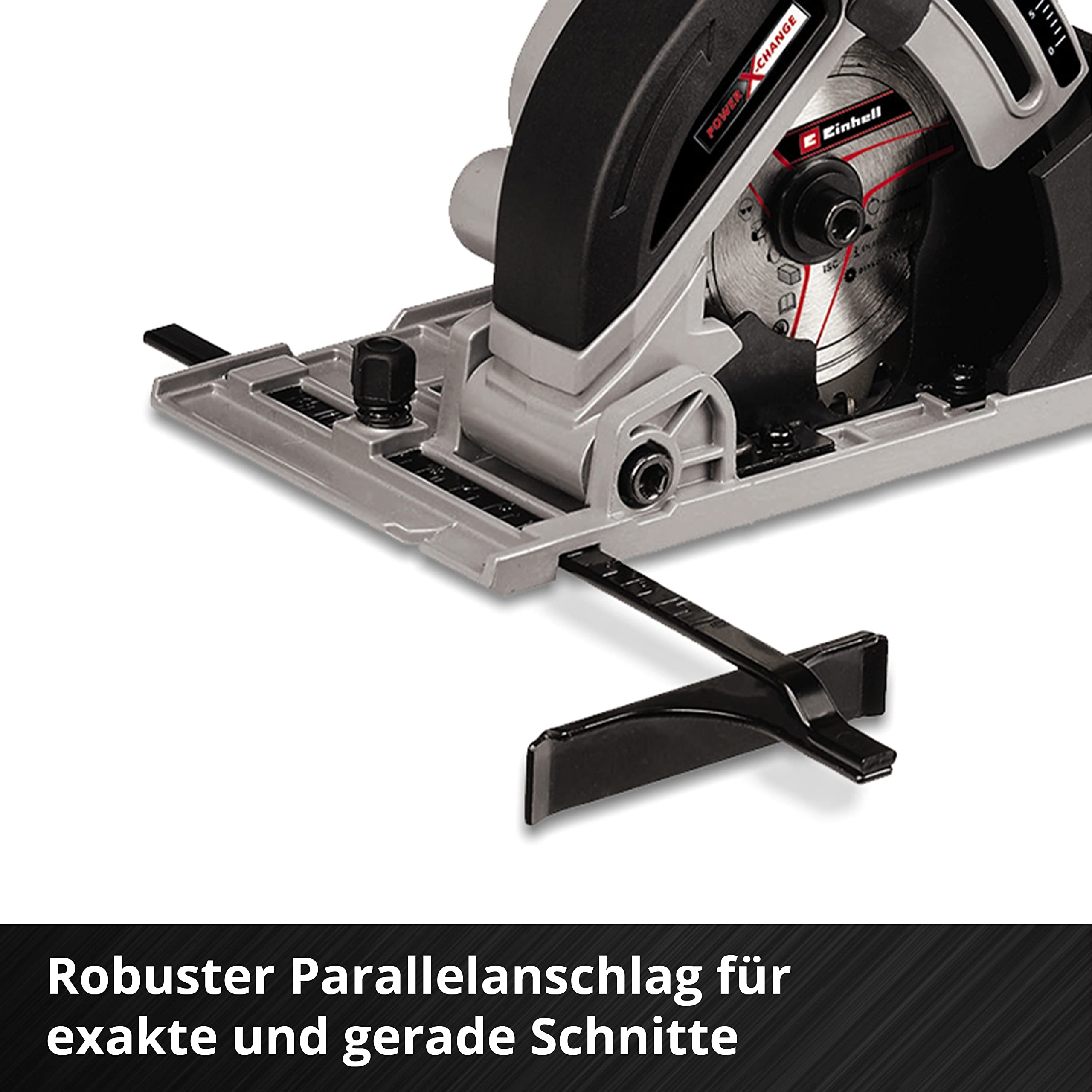 Einhell Akku-Mini-Handkreissäge TE-CS 18/89 Li - Solo Power X-Change (Lithium-Ionen, werkzeuglose Einstellung d. Schnitttiefe, hochwertiger Sägetisch, ohne Akku und Ladegerät)