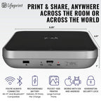 Lifeprint 3x4.5 Tragbarer Foto- und Videodrucker für iOS- und Android-Geräte. Erwecken Sie Ihre Fotos mit Augmented Reality zum Leben - Schwarz