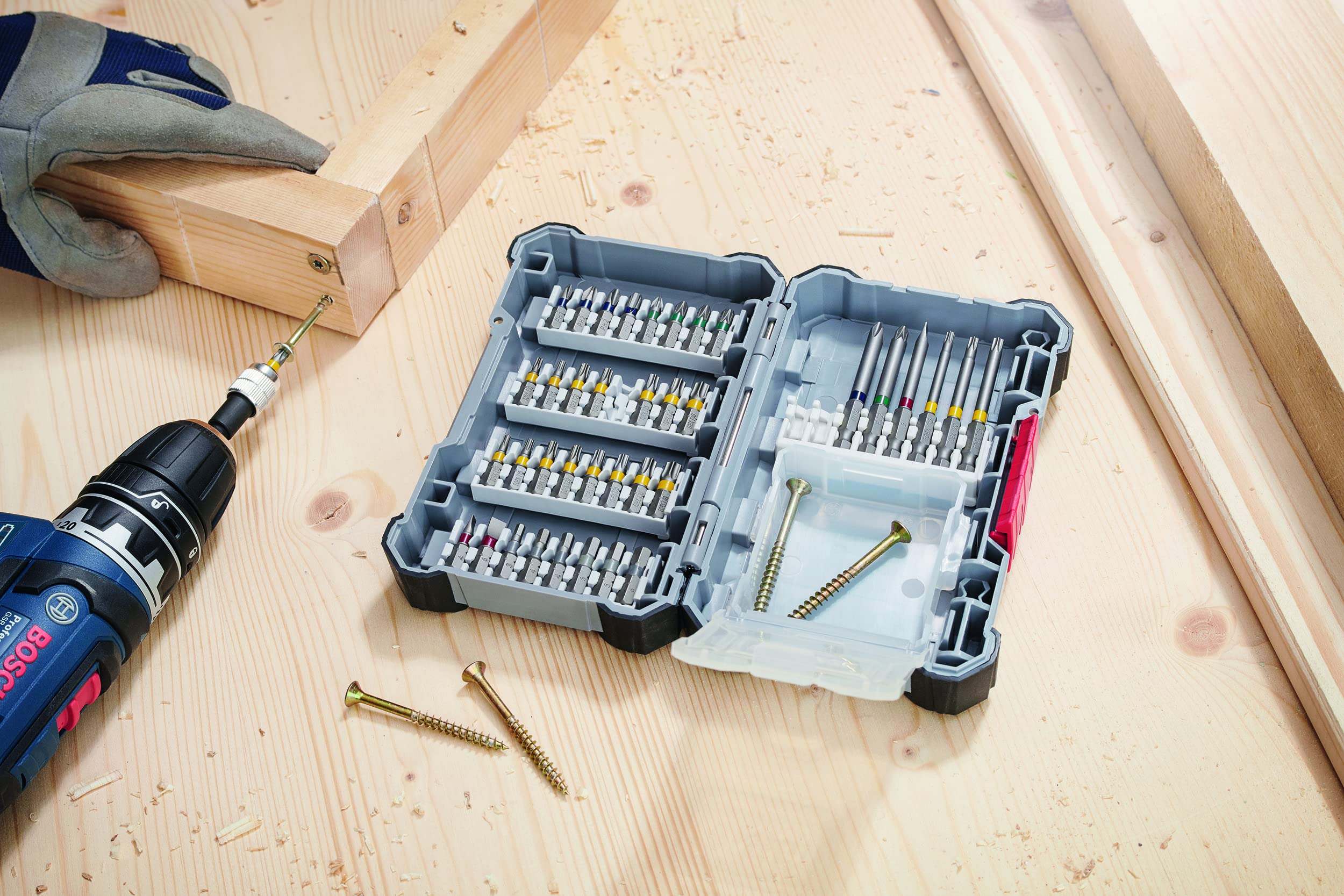 Bosch Professional 40-tlgs. Bohrer Bit Set (Pick and Click, extra harte Schrauber Bits, mit Universalhalter) - Amazon Edition