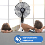 ARDES - AR5S40PBR Standventilator, mit Fernbedienung und Timer, leise und leistungsstark, 5 Flügel, 40 cm, oszillierend, mit verstellbarer Höhe und Neigung, 3 Geschwindigkeitsstufen