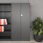 Aktenschrank mit Zahlenschloss C003 Metallschrank Stahlschrank Pulverbeschichtung 185 cm x 90 cm x 40 cm (Anthrazit)