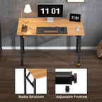SogesHome Klapptisch Computertisch 120 x 60 x 75 cm PC Tisch Schreibtisch Bürotisch Büroarbeitsplatz für Home Office Verwendung Schreibtisch Esstisch Konferenztisch