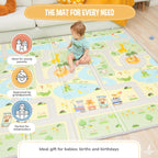 Krabbelmatte Baby Faltbar Spielmatte Kinder Spieldecke 150x180x1cm Krabbeldecke Für Baby - Babymatte Kindermatte - Schaumstoffmatte Kinderteppich- Spielteppich - Bodenmatte Kinder - Babygeschenk