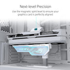 ASUS ROG Herculx Grafikkartenhalter White (Stützhöhe 72-128 mm, integriertes 3D-ARGB-Element, Aura Sync, inkl. Wasserwaage, weiß)