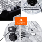 TRESKO AERSON Bodenventilator 30cm | Windmaschine mit 3-Leistungsstufen 55W | Standventilator Ventilator | hoher Luftdurchsatz | robuste Metallausführung | Neigungswinkel ca. 110 Grad