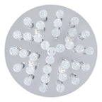 EGLO LED Deckenleuchte Almonte, 4 flammige Deckenlampe Bad, Badezimmer Lampe aus Metall in Chrom und klarem Kristal, LED Feuchtraumleuchte warmweiß, G9, IP44, Ø 35 cm