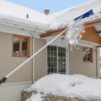 VEVOR Schneedachrechen, 60 cm Klinge aus PP, 118–555 mm Verstellbarer Schneeschieber mit Rädern, Schneeräumwerkzeug mit rutschfestem Griff, Hausdachrechen zum Entfernen von Laub & Schnee