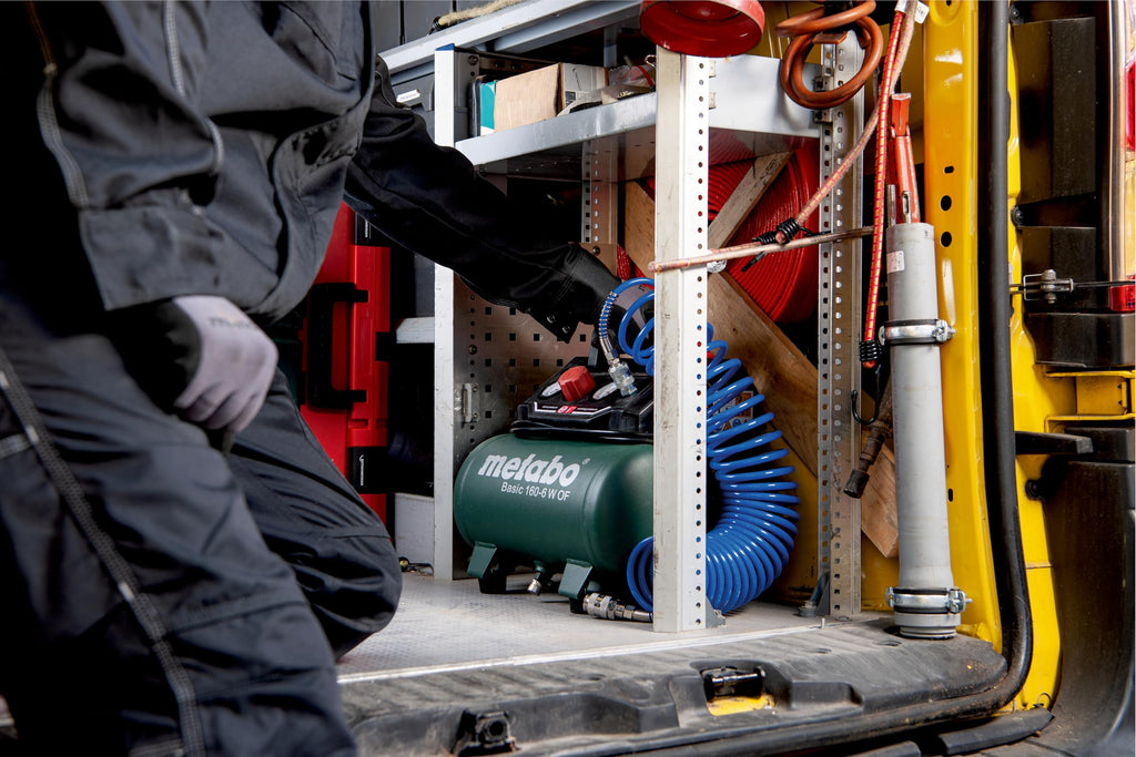 Metabo Kompressor Basic 160-6 W OF – 601501000 – Kompressor mit leistungsstarkem Motor und 6 l Kesselgröße – 1,5 m Kabellänge