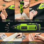Multifunktionswerkzeug 200W, ETOOLAB [Professional] Rotationswerkzeug, Echte 10000-35000 U/min, Drehmelwerkzeug Set mit 129 Zubehören, 6 Variable Drehzahl für Schneiden, Gravieren, Bohren, usw.