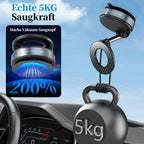 PlusAcc Vakuum Handyhalterung Auto Saugnapf - 360°Drehbar Zusammenklappbar Tragbar Magnetisch Handy Halter für iPhone 17/16/15/14/13/12 an Windschutzscheibe/Armaturenbrett/Spiegel befestigt