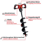 Einhell Professional Akku-Erdbohrer GP-EA 18/150 Li BL-Solo Power X-Change (18 V, Brushless, inkl. Erdbohrer Ø 150 mm, Bohrtiefe 80 cm, ohne Akku)