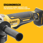 DEWALT 18V XR Akku-Winkelschleifer 125mm mit Paddel-Schalter (bürstenloser Motor, elektrische Bremse & Kupplung, Schnellspannfutter, inkl. TSTAK-Box II, Lieferung ohne Akku & Ladegerät), DCG406NT-XJ