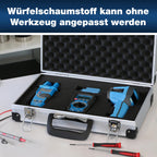 PeakTech Alukoffer P 7260 – abschließbarer Universal-Transportkoffer mit Würfelschaumstoff – tragbarer Fotokoffer – robuster Alu Koffer mit Schutz vor Regen und Staub – groß (370 x 230 x 80mm)