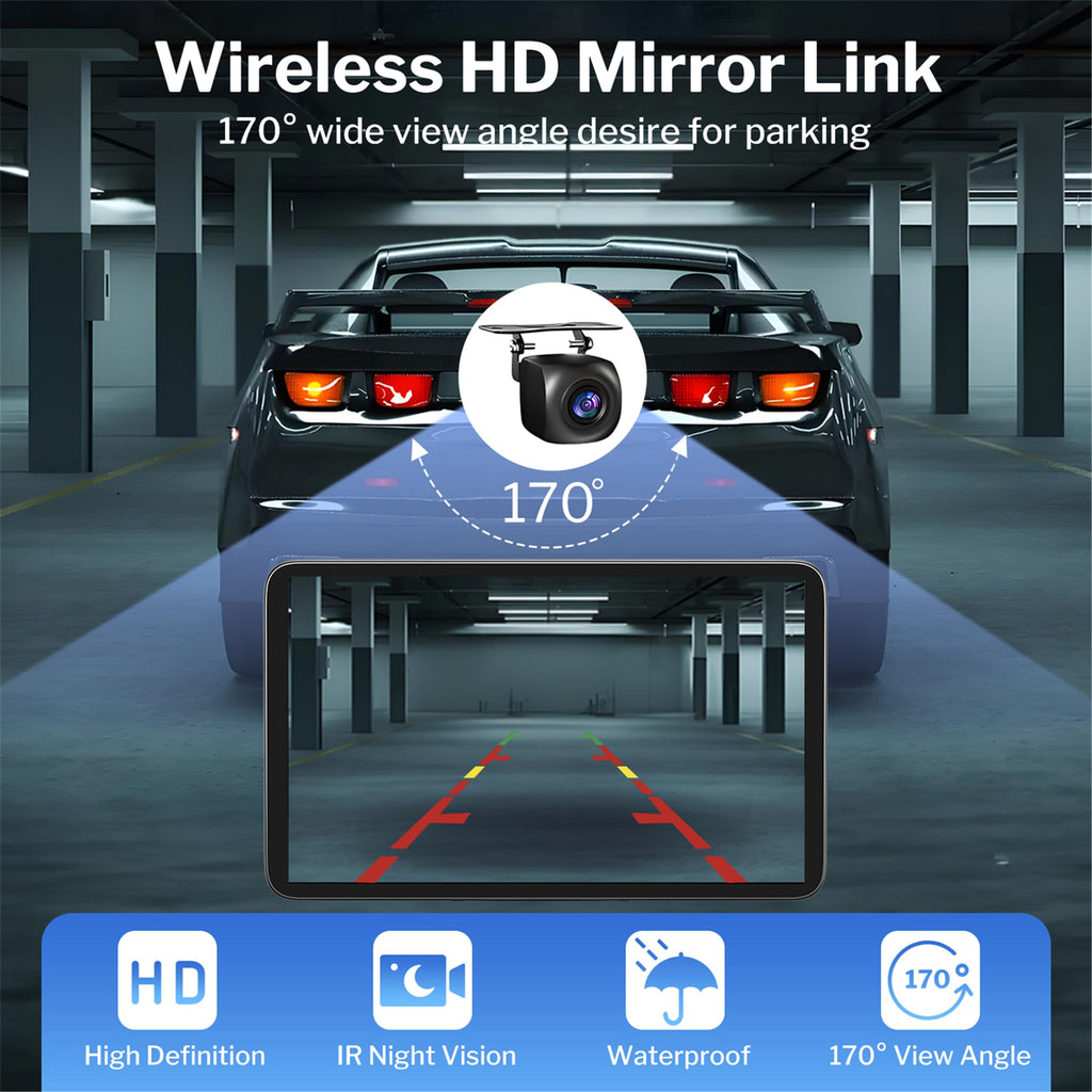 Carplay Android Auto Display 7 Zoll Touchscreen Car Play Bildschirm mit Rückfahrkamera Carplay-Autoradios mit siri/Googlee Assistant,GPS Navigation,Bluetooth,Mirror Link