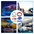 Verstärker Kabelsatz, Anschluss-Set Auto Verstärker Kabel Set, Subwoofer Kabel Set Endstufe Kabel, Car Audio Wire, 800W (10-Gauge Leitung, 4,5 Meter)