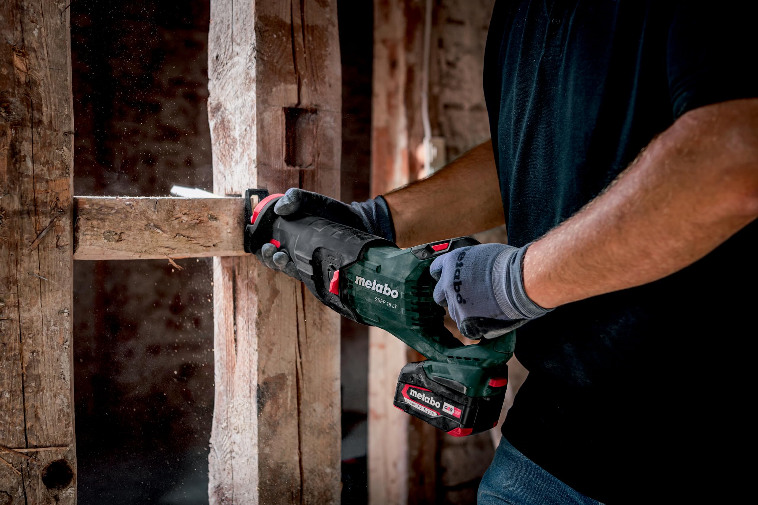 Metabo Akku-Säbelsäge SSEP 18 LT – 601616850 – 18 V – Ideal für schwer zugängliche Stellen – Ohne Akku und Ladegerät