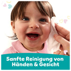 Pampers Sensitive Feuchttücher 15 Packungen mit 80 Stück, 1200 Feuchttücher, ohne Duft, für eine sanfte und weiche Reinigung