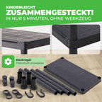 Ondis24 Steckregal 60 x 30 x 131 (H) cm, 4 Böden, Kunststoffregal, Schwerlastregal, bis zu 80 kg, Regal, Lagerregal (1 Stück)