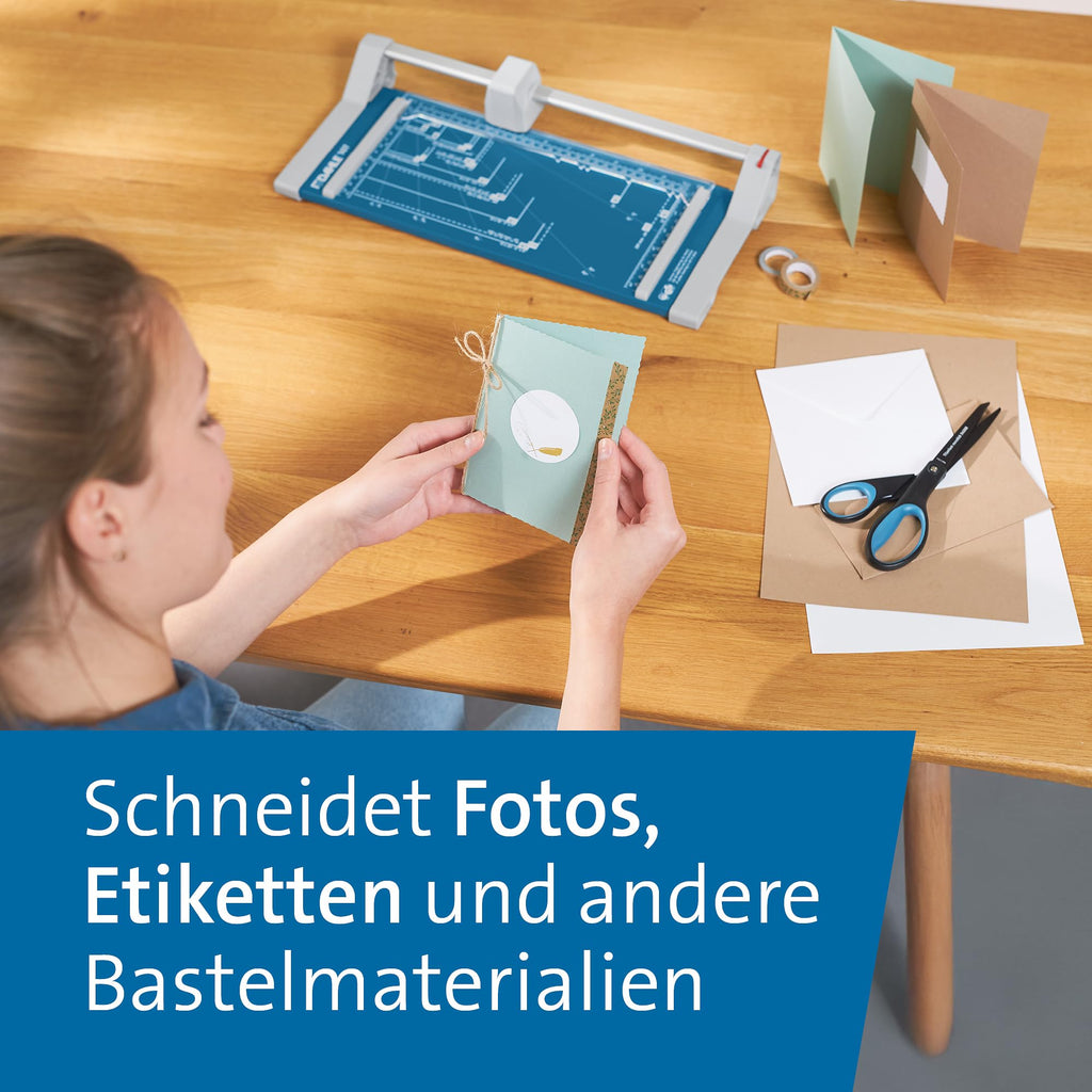 Dahle 507 Papierschneider (8 Blatt Schneidleistung, bis DIN A4) blau