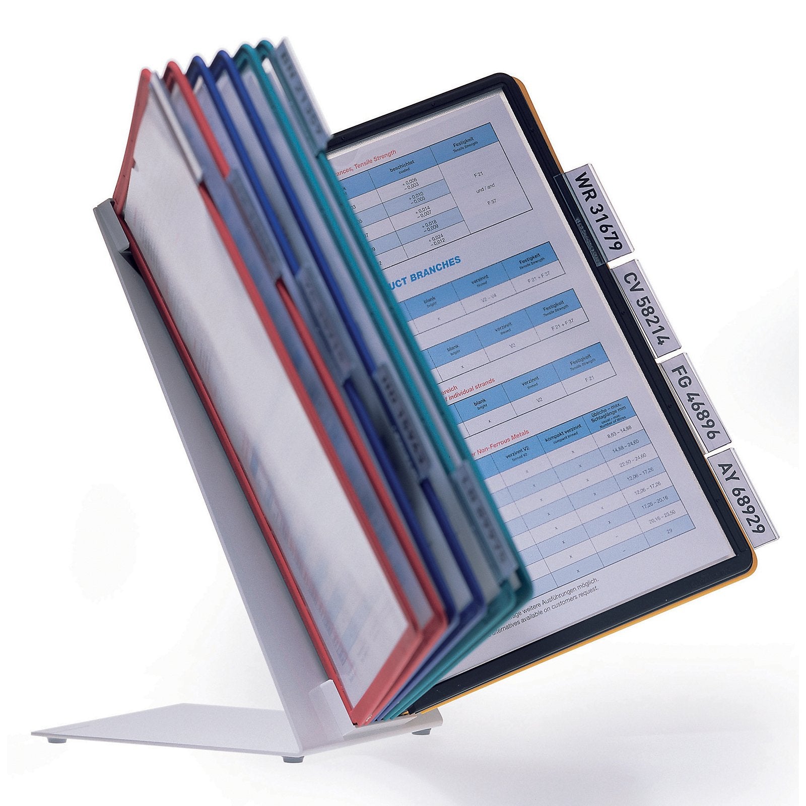 Durable Tisch-Sichttafelsystem (Vario Table 20, mit 20 Sichttafeln) mehrfarbig, 569900