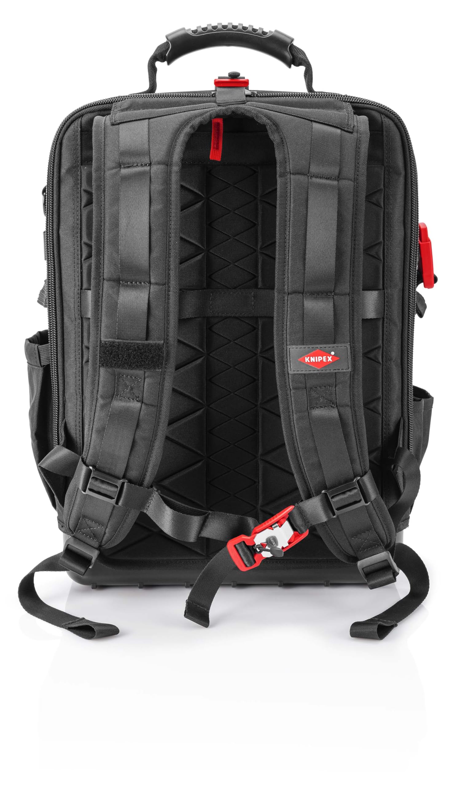 KNIPEX Modular X18 Werkzeugrucksack, leer, 58 Steckmöglichkeiten, 18 l Volumen, mit Laptop-Fach, stabile Bodenschale, 530 x 340 x 210 mm, 00 21 50 LE