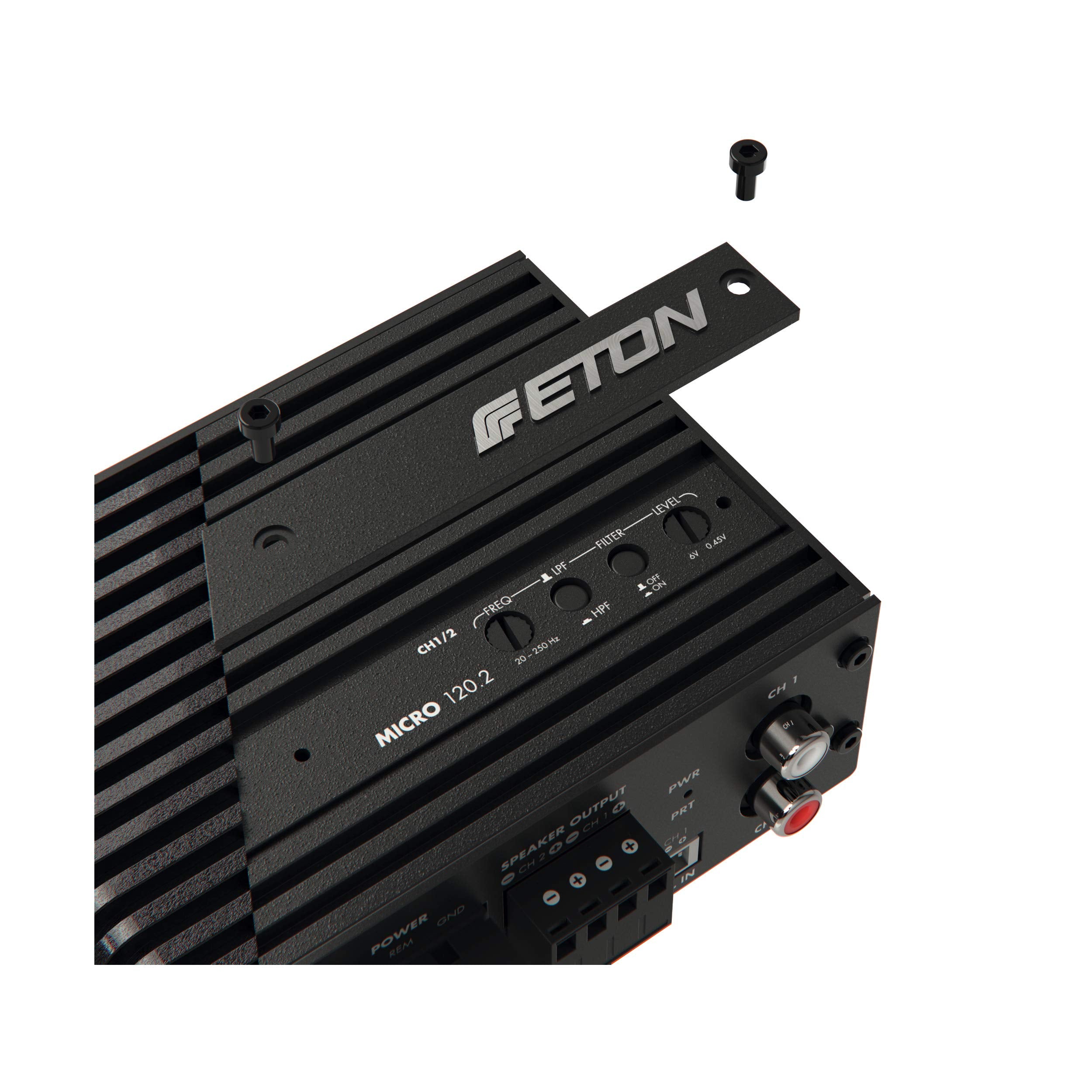 ETON MICRO 120.2: sehr kompakte 2-Kanal Endstufe, Class-D Digital Verstärker, perfekt auch für Reisemobile