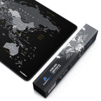 TITANWOLF - XXL Mauspad Gaming Titanwolf 900x400 mm - Mousepad XXL Gaming Groß - Tischunterlage Large Size - verbessert Präzision und Geschwindigkeit - Design Weltkarte Schwarz
