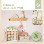 Bieco Motorikwürfel Hase Fine XXL nachhaltiges Holz FSC® | Spielwürfel Baby | Motorikwürfel ab 1 Jahr Activity Würfel Activity Center Montessori