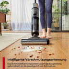 Ultenic Nass Trockensauger akku, Saugwischer Kabellos, 50 Minuten Laufzeit, Selbstreinigungsfunktion, LED-Display, ideal für Hartböden sowie Haushalte mit Haustieren und Kindern