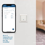 Homematic IP Smart Home Temperatur- und Luftfeuchtigkeitssensor – innen, steuert digital Heizkörper/Fußbodenheizung per App, Alexa, Google Assistant, Temperaturmessung, Energie sparen, 150181A1