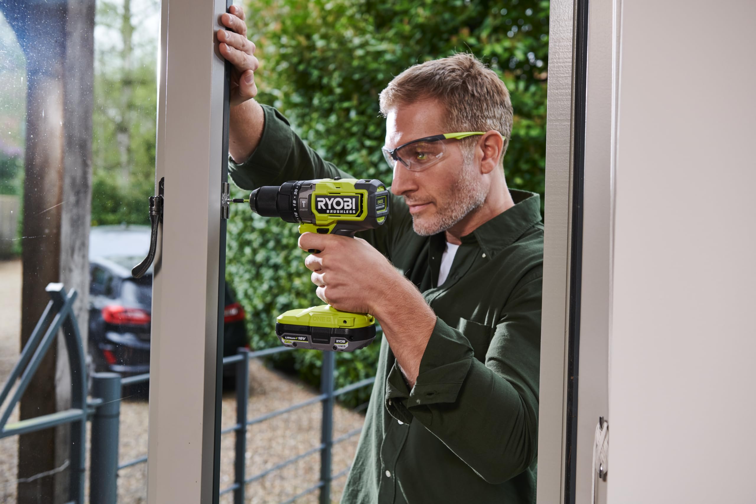 RYOBI 18 V ONE+ Brushless Akku-Schlagbohrschrauber RPD18BL2-0, max. Drehmoment 95 Nm, 24 Drehmomenteinstellungen, 13 mm Schnellspannbohrfutter, G5 GripZone, ohne Akku und Ladegerät
