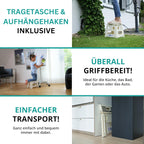 VERGLEICHSSIEGER - Alason® Tritthocker Klappbar 39 cm, Belastbar bis 200 kg – Mit Aufhängehaken & Aufbewahrungstasche – Platzsparender, Faltbarer Hocker in Weiß/Beige für Zuhause, Küche, Bad & Garage