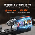 VEVOR Mini Drehbank 96W Drechselbank Max. Drehdurchmesser 70mm Drechselmaschine Spindeldrehzahl 4250–8500U/min Kopierdrechselbank mit 7-Gang-Einstellung Drehbank mit komplettem Zubehör