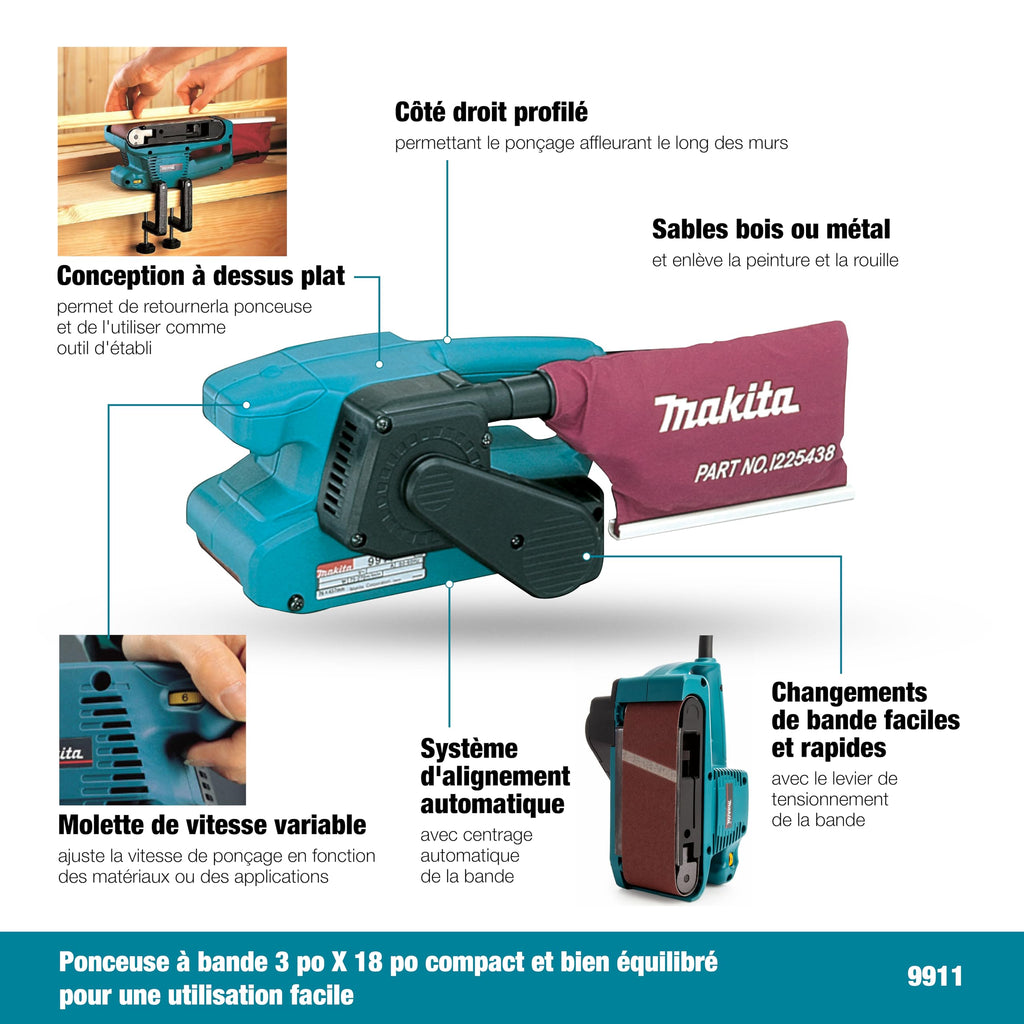 Makita 9911 Bandschleifer 76 x 457 mm