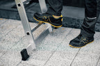 DRABEST Leiter PRO Serie Aluleiter 3-teilig Mehrzweckleiter 3x13 Stufen Leiter Multifunktionsleiter Kombileiter bis 150 kg Beslastbar - Arbeitshöhe 8,61 m - inkl. Eimerhaken