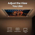 BenQ GV50 1080p Laser Tragbarer Deckenprojektor mit Stativfuß | Drehbare Winkelprojektion | 500 ANSI Lumen | 18W Bass Bluetooth Lautsprecher | Google TV mit Netflix | Chromecast & AirPlay | Autofokus