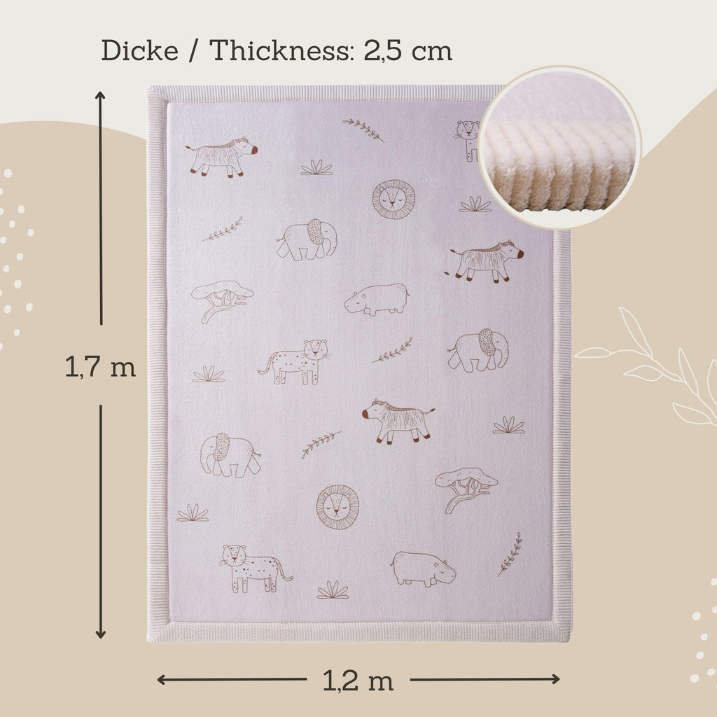 Hakuna Matte Wolkenweiche Spielmatte Baby 170x120x2,5cm – Teppich für Kinderzimmer mit hochwertigem Memory-Schaum – Krabbelmatte Baby mit Rutschfester Unterseite – Krabbeldecke, Tatami Matte