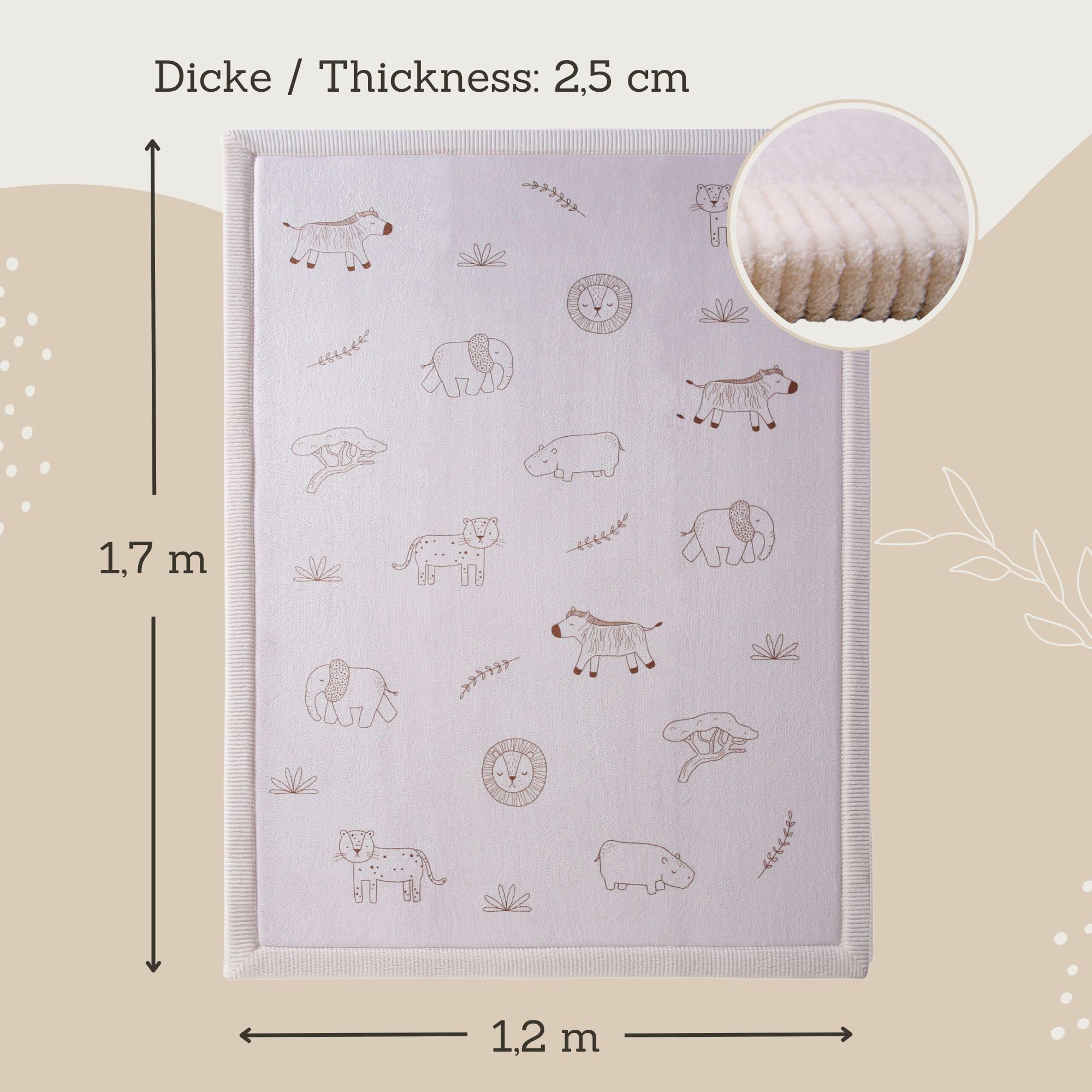 Hakuna Matte Wolkenweiche Spielmatte Baby 170x120x2,5cm – Teppich für Kinderzimmer mit hochwertigem Memory-Schaum – Krabbelmatte Baby mit Rutschfester Unterseite – Krabbeldecke, Tatami Matte