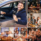 Milduall Alkoholtester Polizeigenau, Professioneller Alkoholmessgerät mit digitaler LCD-Anzeige Promillemessgerät Atemalkoholtester mit 10 Mundstücken, Gradgenauigkeit für Outdoor Patry