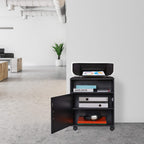 Relaxdays Rollcontainer Büro & Home Office, HBT: 57 x 48 x 34 cm, schwarz