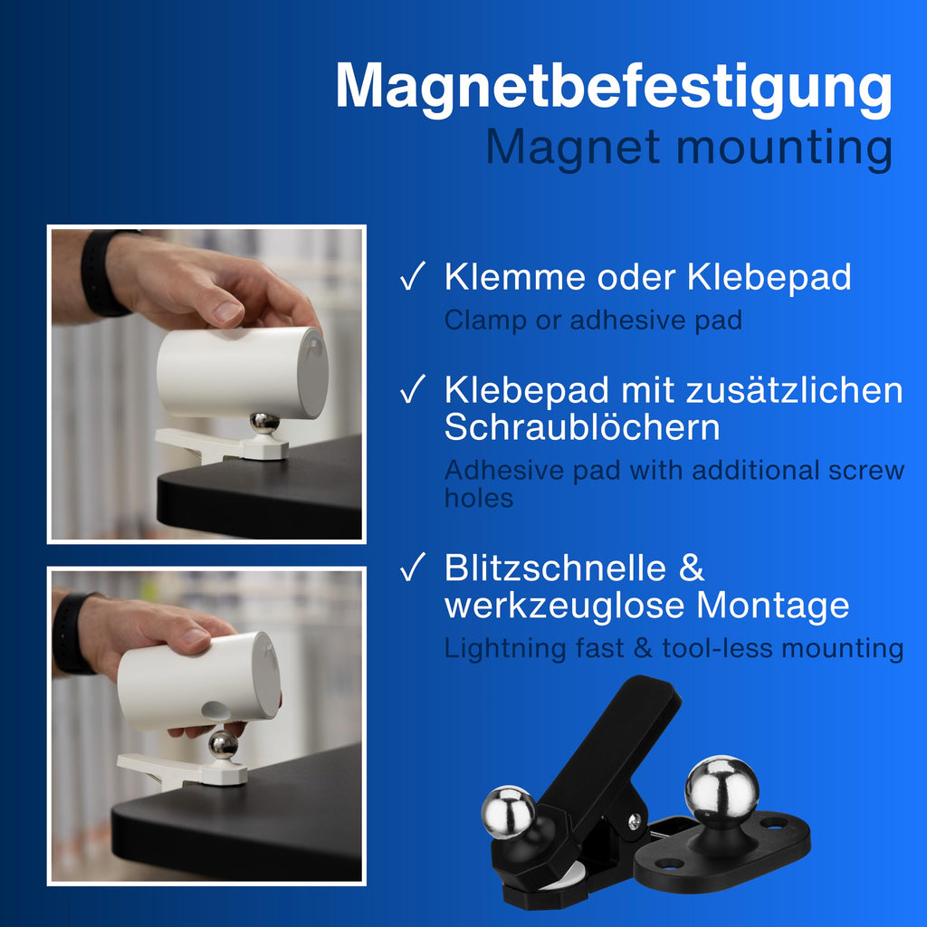 REV LED Wandlampe innen - Wandbeleuchtung mit Akku, 180lm, dimmbar, 360° drehbar, kabellose Leselampe - ideal für Flur, Schlaf- & Wohnzimmer, schwarz