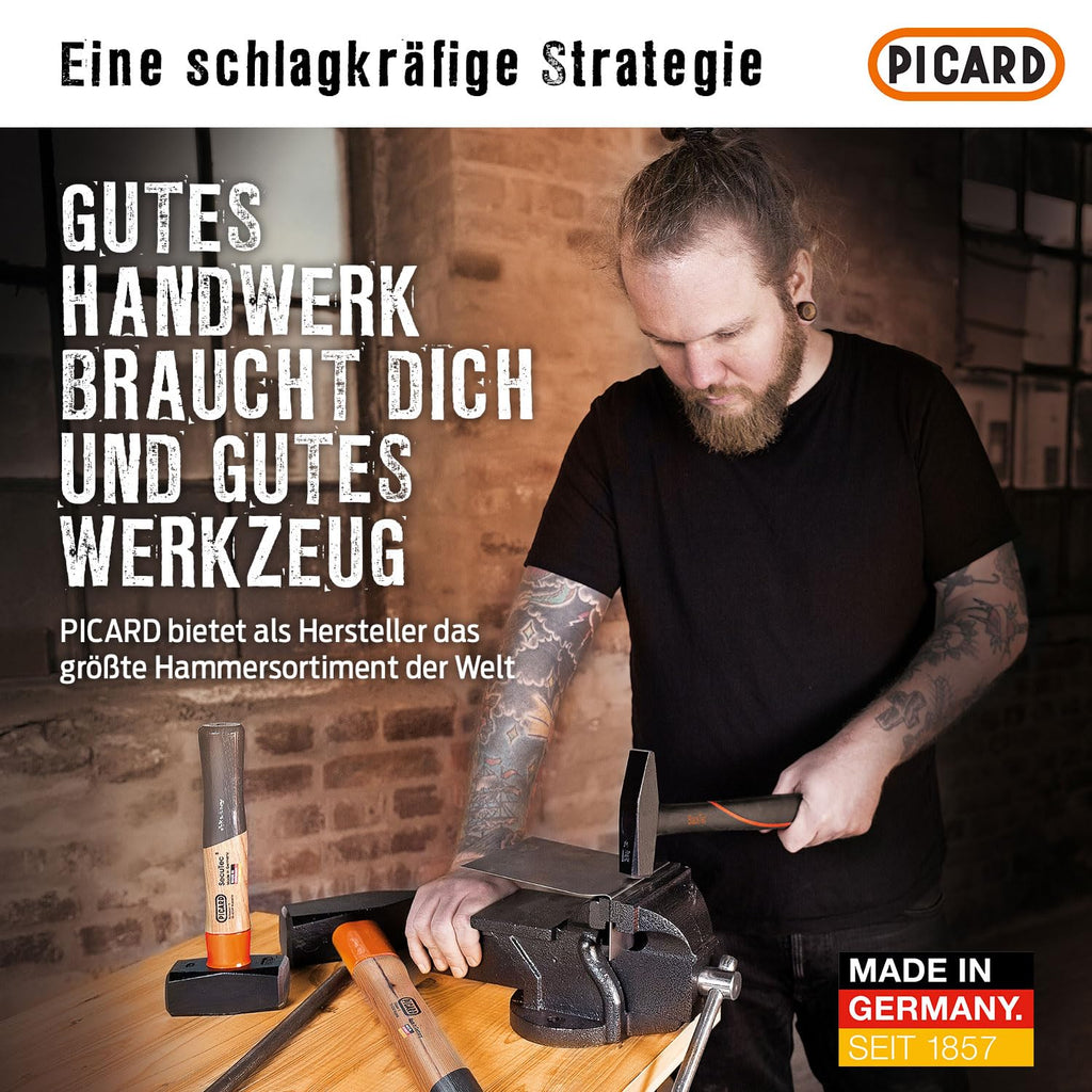 Picard Schlosserhammer mit Fiberglaskern 800g DIN 1041